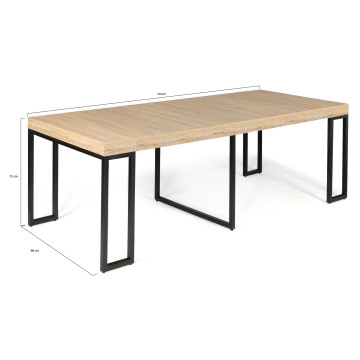Console-table à manger extensible Memphis bois 235cm