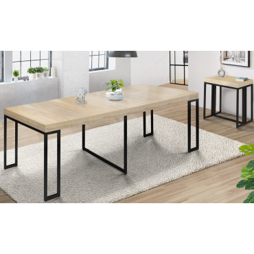 Console-table à manger extensible Memphis bois 300cm