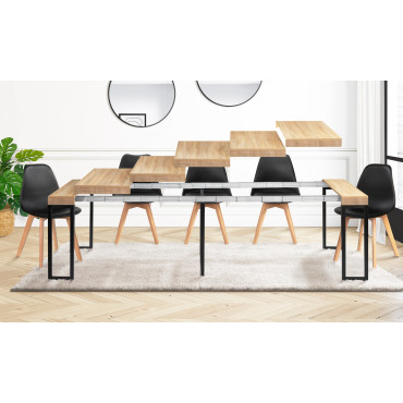 Console-table à manger extensible Memphis bois 300cm