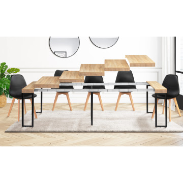 Console-table à manger extensible Memphis bois 300cm