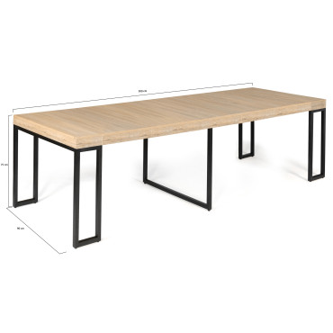 Console-table à manger extensible Memphis bois 300cm
