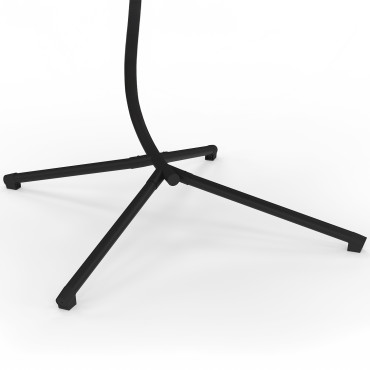 Fauteuil de jardin suspendu Lois effet rotin et coussin écru