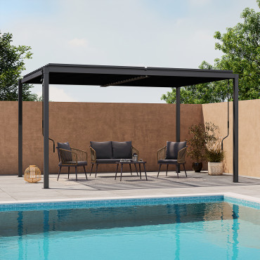 Pergola bioclimatique 3x4m lames orientables