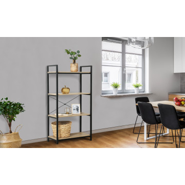 Etagère industrielle Memphis 4 niveaux 130cm