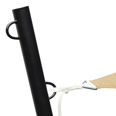 Voile d'ombrage triangulaire beige 5x5x5m