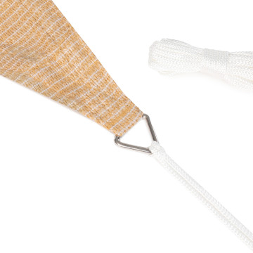 Voile d'ombrage triangulaire beige 3x3x3m