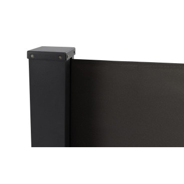 Paravent rétractable 400x200cm gris anthracite