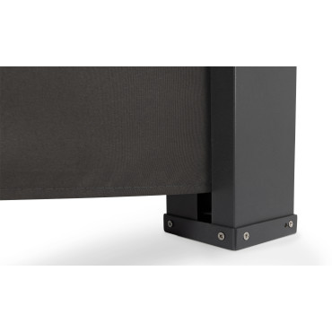 Paravent rétractable 400x200cm gris anthracite