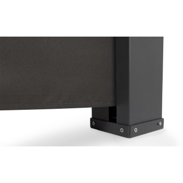 Paravent rétractable 400x200cm gris anthracite