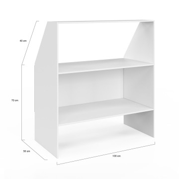 Etagère de rangement sous pente Jeanne blanche