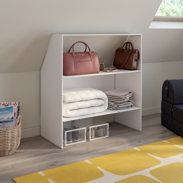 Etagère de rangement sous pente Jeanne blanche