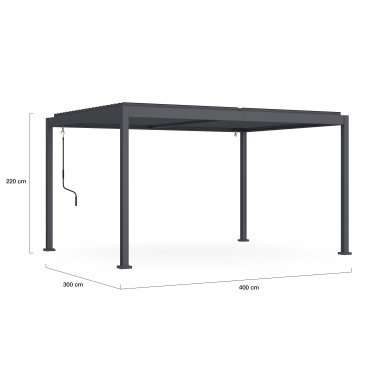 Pergola bioclimatique 3x4m aluminium lames orientables