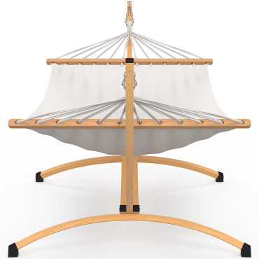 Hamac Amazonia support métal effet bois toile écrue