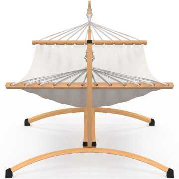 Hamac Amazonia support métal effet bois toile écrue