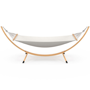 Hamac Amazonia support métal effet bois toile écrue