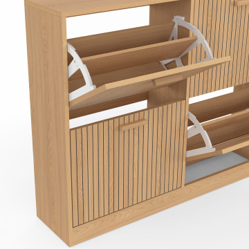 Meuble chaussures bas Faustine 4 portes - 24 paires