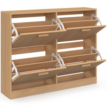 Meuble chaussures bas Faustine 4 portes - 24 paires