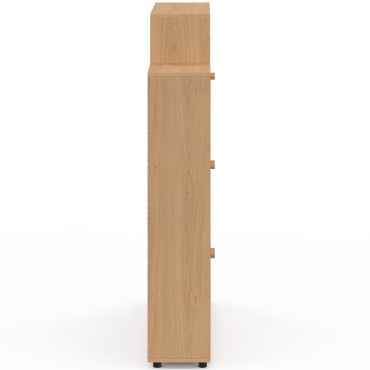 Meuble chaussures Faustine 3 portes + étagères - 18 paires