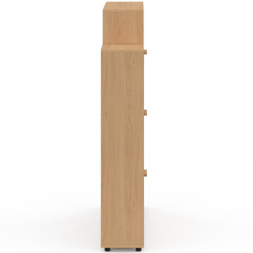 Meuble chaussures Faustine 3 portes + étagères - 18 paires