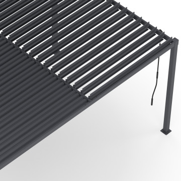 Pergola bioclimatique 3x4m lames orientables + 4 stores