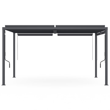 Pergola bioclimatique 3x4m lames orientables + 4 stores