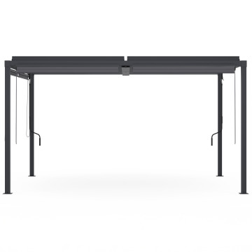 Pergola bioclimatique 3x4m lames orientables + 4 stores