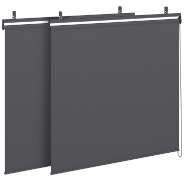 Pergola bioclimatique 3x4m lames orientables + 4 stores