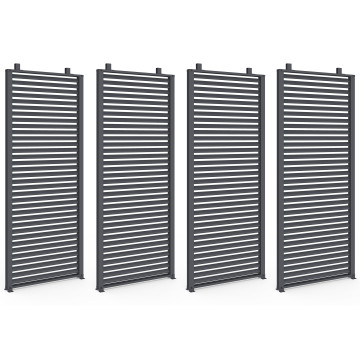 Pergola bioclimatique 3x4m lames orientables + 4 persiennes