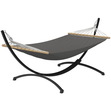Hamac Amazonia support métal toile grise