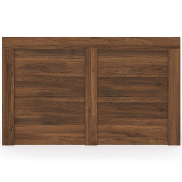 Lit coffre Sicilia 140x190cm effet bois noyer