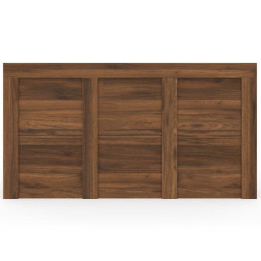 Lit coffre Sicilia 160x200cm effet bois noyer