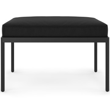 Salon de jardin Ozéa 4 places noir et cordage