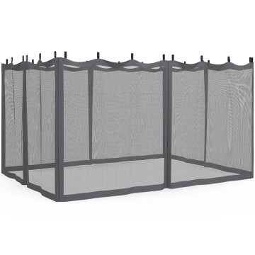 Moustiquaires pour pergola Marina 3x4m avec crochets de fixation - lot de 4