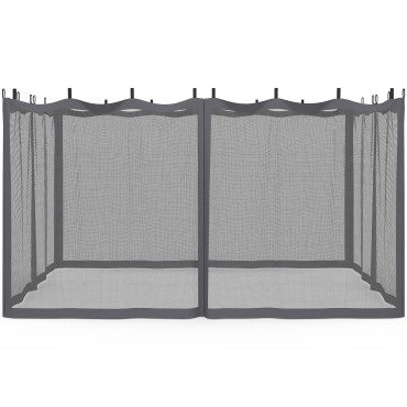 Moustiquaires pour pergola Marina 3x4m avec crochets de fixation - lot de 4