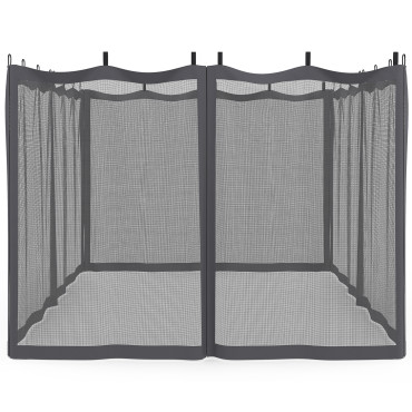 Moustiquaires pour pergola Marina 3x4m avec crochets de fixation - lot de 4
