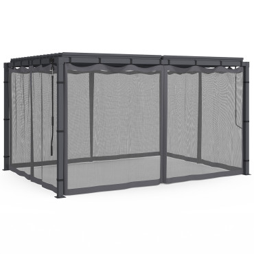 Moustiquaire pour pergola bioclimatique 4x3m