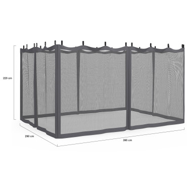 Moustiquaire pour pergola bioclimatique 4x3m