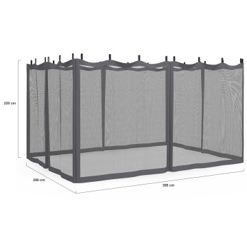 Moustiquaire pour pergola bioclimatique 4x3m