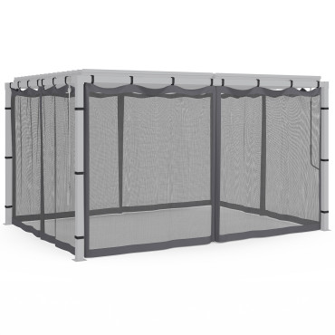 Moustiquaire pour pergola bioclimatique 4x3m