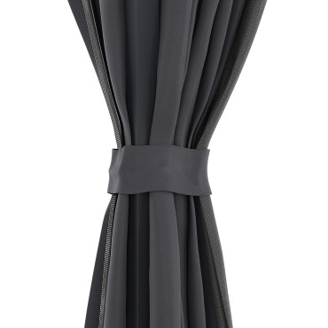 Pergola bioclimatique 3x4m lames orientables + 4 moustiquaires