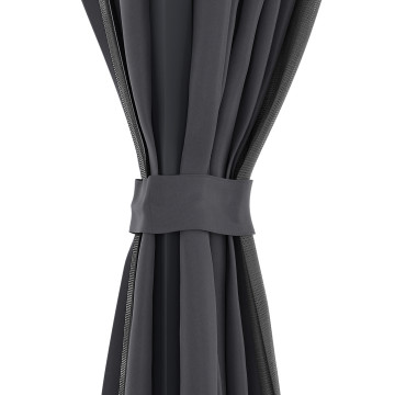 Pergola bioclimatique 3x4m lames orientables + 4 moustiquaires