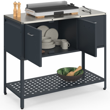 Meuble de cuisine extérieure Alméria 3 portes gris