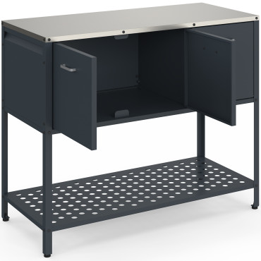 Meuble de cuisine extérieure Alméria 3 portes gris