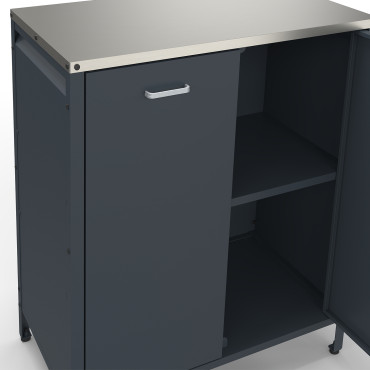 Meuble de cuisine extérieure Alméria 2 portes gris