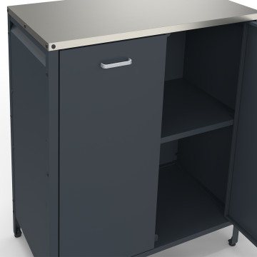 Meuble de cuisine extérieure Alméria 2 portes gris