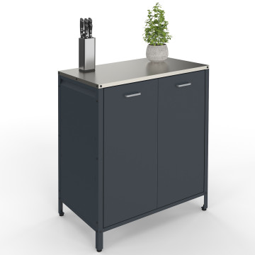 Meuble de cuisine extérieure Alméria 2 portes gris