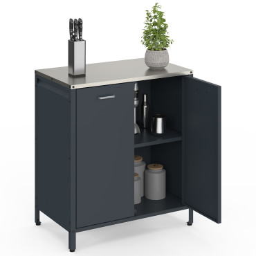 Meuble de cuisine extérieure Alméria 2 portes gris