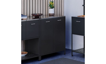 Meuble de cuisine extérieure Alméria 2 portes gris