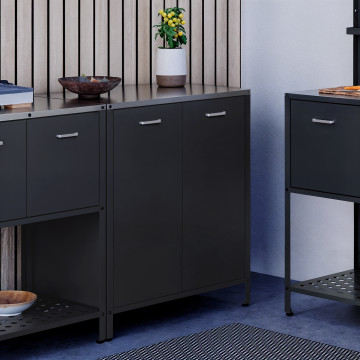 Meuble de cuisine extérieure Alméria 2 portes gris