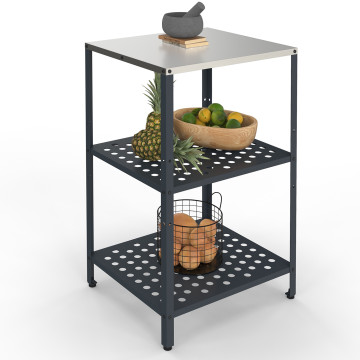 Meuble de cuisine extérieure Alméria 2 étagères gris